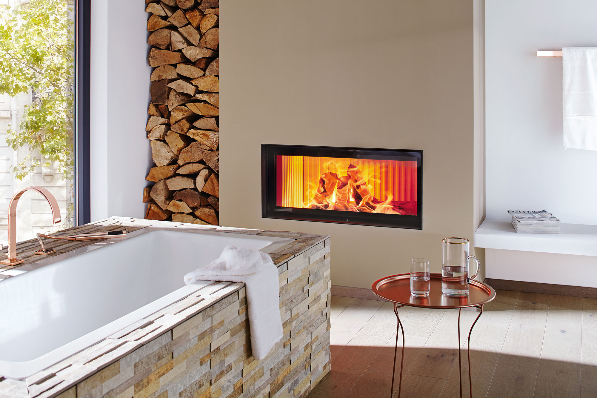 Kachelofen / Grundofen in Wohnraum